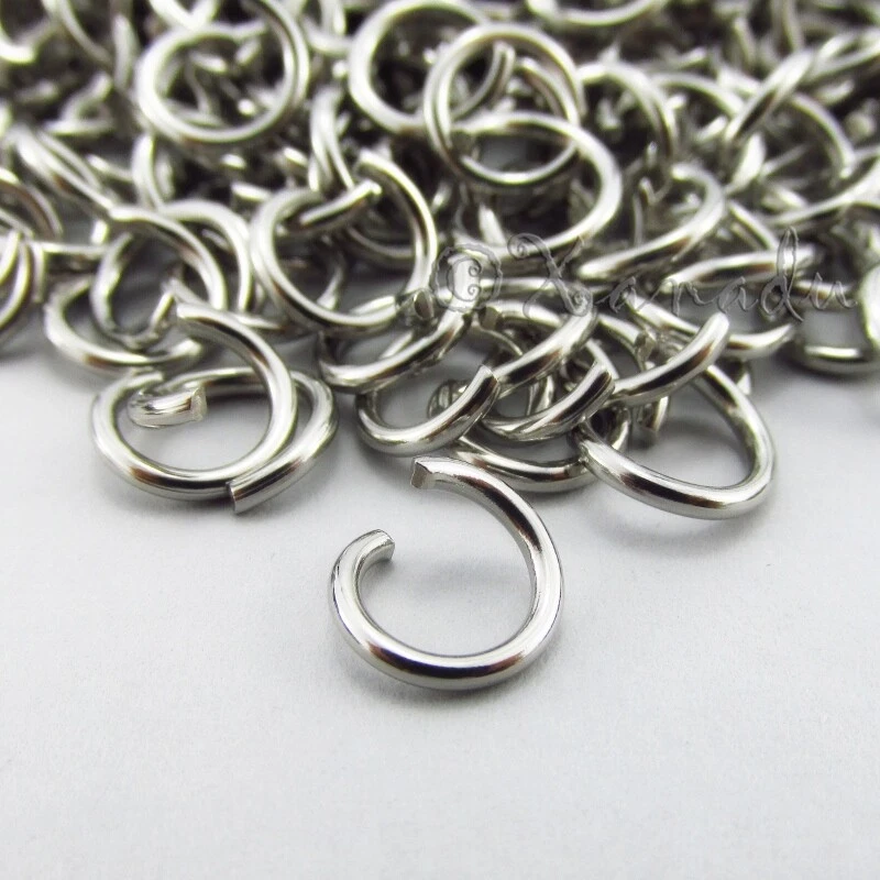 Jump Rings 8mm - 50/100/200 Stainless Steel 16 Gauge 1.2mm Split Jumprings F4557 - Image 1 of 2