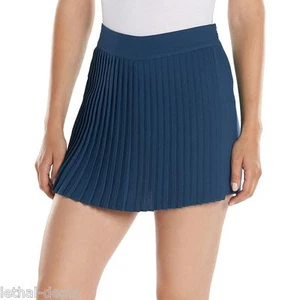 LAUREN CONRAD LC Women's SKORT Pleated Front Crepe Medieval Blue Skorts NEW - Bild 1 von 1