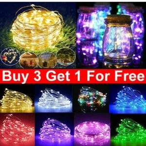 200/300 LED Battery / USB Fairy String Lights + Remote Christmas Tree Home Decor - Picture 1 of 40
