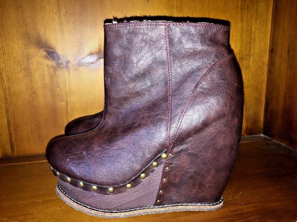 ELECCIÓN IRREGULAR Sugar N Candy Botines Cuñas Botas Tacones Altos Mujer Talla 8.5 👠b1 Foto 1 de 4