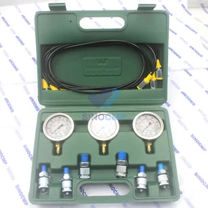 Hydraulic Pressure Gauge Test Kit Excavator Tester Coupling, 1 Year Warranty - Picture 1 of 9