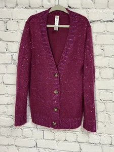 Cherokee Girls Button Up Purple Sweater Size 6/6X - Picture 1 of 6