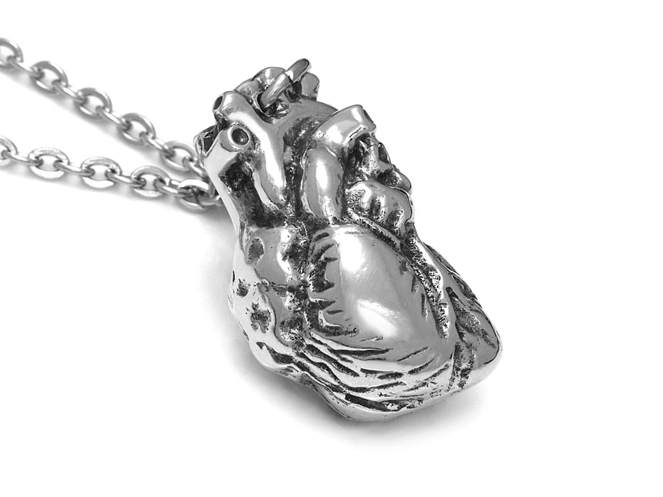 Collar Corazón Anatómico, Joyería Steampunk Anatomía Colgante Dije Enfermera Gótica Foto 1 de 4