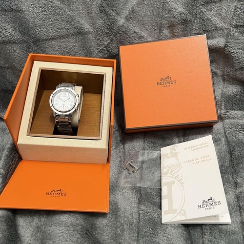 HERMÈS Orologio da polso HERMES Clipper Cronografo CL1.310 Argento