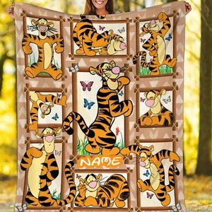 Custom Tigge.r Winnie Movie The Pooh Cute Cartoon Fleece Blanket, Tigge.r Beddin - Picture 1 of 2