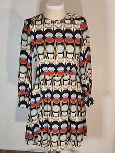 Vestido midi H&M multicolor estampado calce y acampanado talla 10 Eur 40 - Imagen 1 de 6