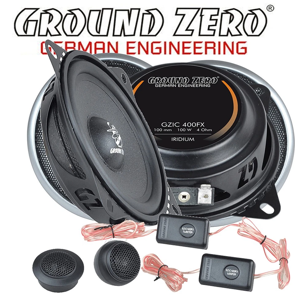 GROUND ZERO GZIC 400FX Lautsprecher extra flach 10cm  2 Wege Kompo System - Bild 1 von 1