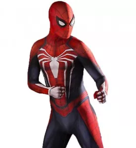 PS4 Spider-Man Cosplay 3D Costume Halloween Spiderman Zentai Suit For Adult/Kids - Picture 1 of 8