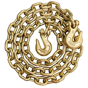 1/2" X 10' G70 Falcon Cargo Tow Chain Transport Binder 11,300 LBS Grab Hooks - Picture 1 of 7