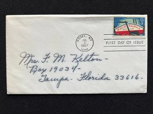 1325 Erie Canal FDC No Cachet Jul 4 1967 Rome NY - Picture 1 of 2