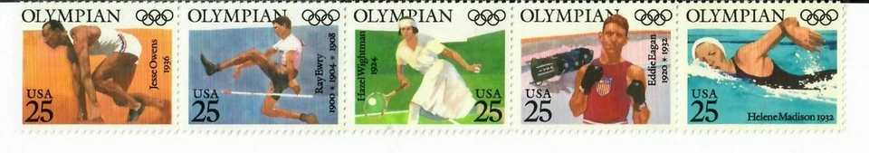 Scott 2496-2500 25¢ Olympians MNH Free shipping in USA! - Image 1 of 1