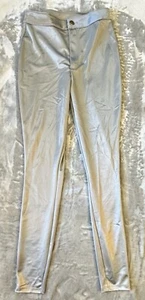 SKIMS Pants Silver Shimmer Skinny Holiday Glamour Womens Sz Small Party Glitzy - Picture 1 of 6