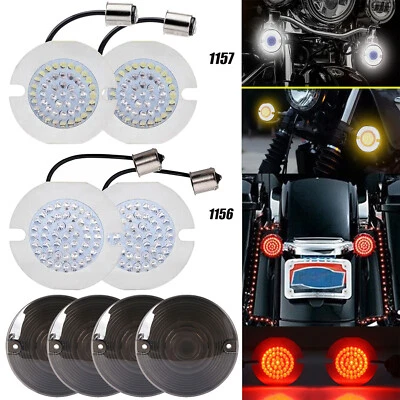 1156 & 1157 LED Turn Signal Lights For Harley Heritage Softail Classic 1986-2017 - Image 1 of 4