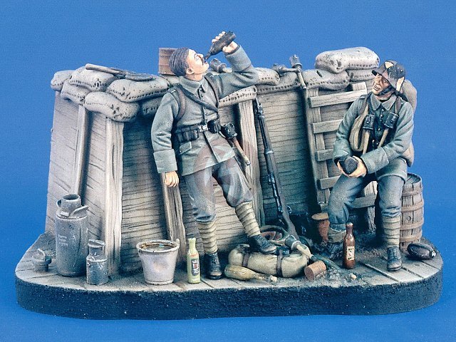 Kit Figuras Soldados Alemanes WWII 1/35 | Resina Sin Pintar Y Montar | 3 Personajes Para Modelismo