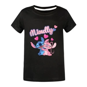 Girls Lilo&Stitch Cartoon Anime T-Shirts Summer Casual Shirt Tops Kids Tees - Picture 1 of 22
