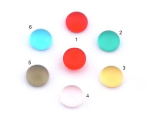 3 pcs Sea Glass 10mm Red Czech Round Flat Back Cabochons 100CB CAB43 - Picture 1 of 8
