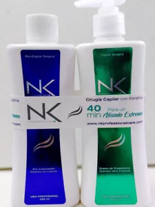 CIRUGIA CAPILAR CON KERATINA NK PROFESSIONAL CARE PASOS 1y2 450ML - Picture 1 of 6