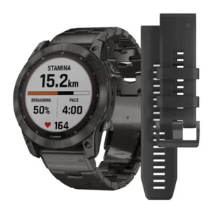 Garmin FENIX 7X SAPPHIRE SOLAR Carbon Grey Titanio + Cinturino 51mm 010-02541-27 - Zdjęcie 1 z 6