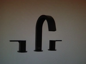 Moen 84154BL Avri Matte Black Two-Handle High Arc Bathroom Faucet-NEW - Picture 1 of 2