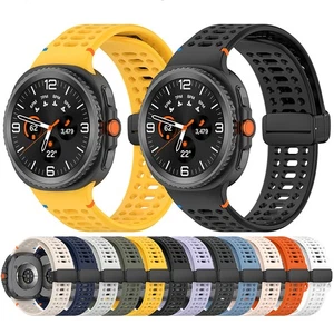 For Samsung Galaxy Watch 8/8 Classic Sports Magnetic Silicone Watch Band Strap - Picture 1 of 48