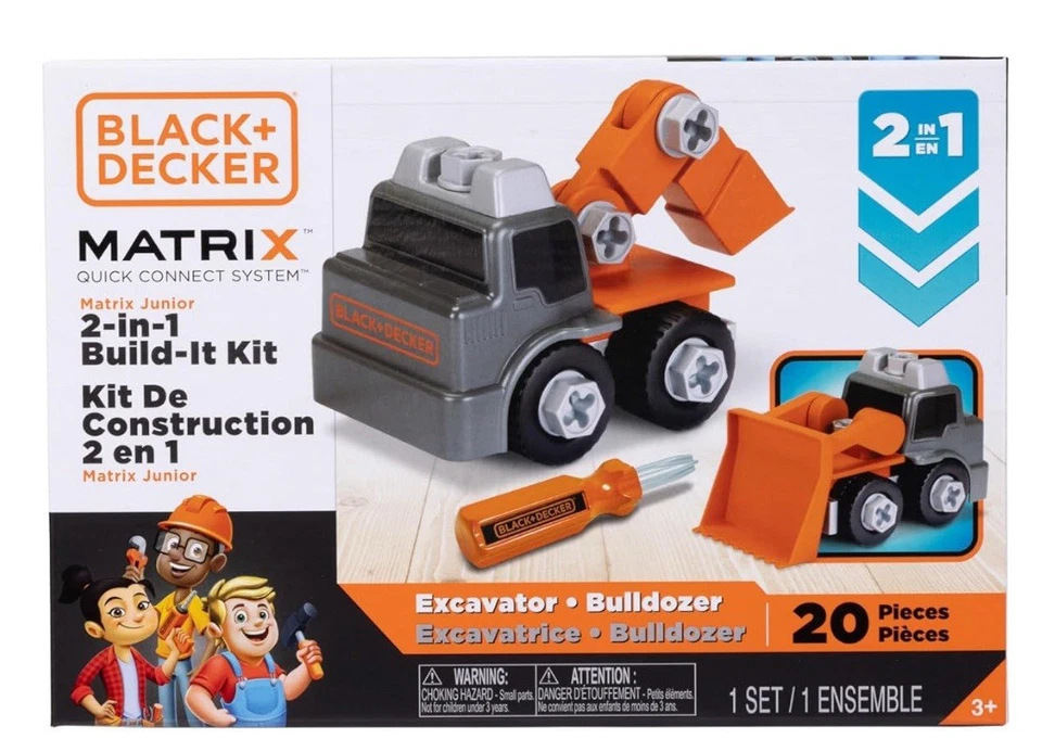 Black And Decker Matrix Jr 2 Vehicle Build Kit Excavator And Dump truck  - Image 1 of 1
