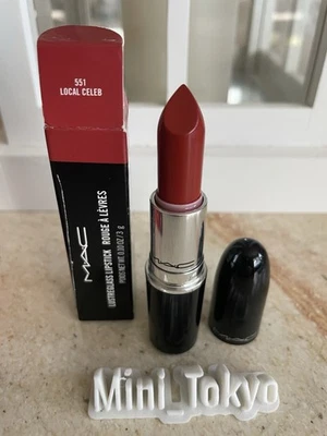 MAC M·A·C Lustreglass Lipstick 551 LOCAL CELEB Full Size Authentic NEW BOXED  - Image 1 of 3