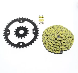 2006 - 2009 Yamaha YFM700 700 Raptor Yellow Chain and Black Sprocket 15/38 102L - Picture 1 of 3