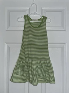 Old Navy Girls Green and White Striped Dress Size Small (N45) - Picture 1 of 5