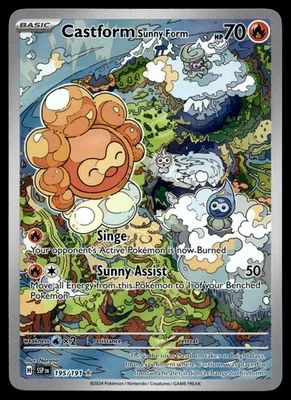 CASTFORM SUNNY FORM 195/191 ILLUSTRATION RARE SURGING SPARKS POKEMON - Image 1 of 4