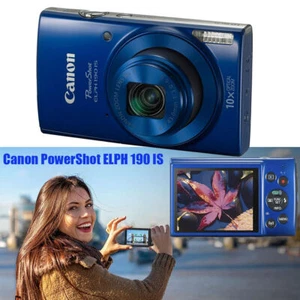 Canon PowerShot ELPH 190 IS Digital Camera Memory Card + Battery + Charger - Picture 1 of 6