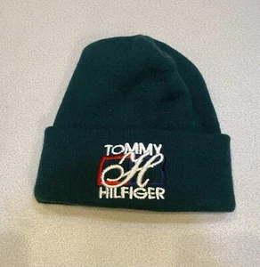 Vintage Tommy Hilfiger Hat Cap Beanie Adult One Size Green - Picture 1 of 2