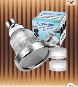PureAction Water Softener Shower Head Filter for Hard Water Chlorine & Fluoride - Picture 1 of 18