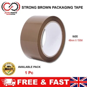 1x CINTA DE EMBALAJE DE PAQUETES MARRÓN FUERTE 48MM X 150M BIGTAPE - Imagen 1 de 13