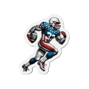 Die-Cut Fridge Magnet Football Player Team USA American Sports Home Decor Gift - Picture 1 of 16