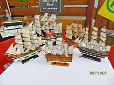 Konvolut  Sammlung 5 Segelschiffe Schiffsmodelle Holzschiffe