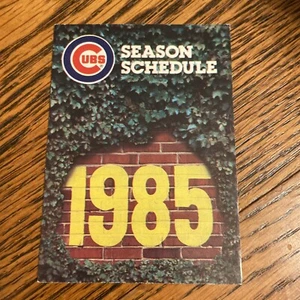 Chicago Cubs 1985 MLB Baseball Pocket Schedule - Hyatt Regency Chicago - Picture 1 of 2