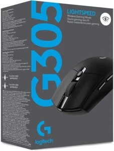 Logitech G305 LIGHTSPEED Wireless Gaming Mouse HERO 12K Sensor 6 Buttons Black - Picture 1 of 9