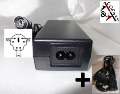 Netzteil 12V 5V 2A für diverse externe Festplatte DVD CD Gehäuse Case 6Pin    #L - Bild 1 von 3