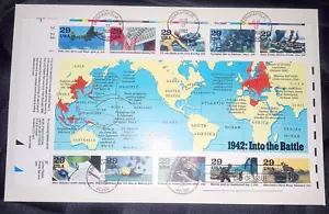 FDC Large Postal Envelope 29¢ SC#2697 WW2 1942 10 Stamps Sz 10 FREE SHIPPING! - Picture 1 of 1