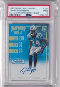 James Bradberry 2016 Panini Contenders Championship Ticket Rc Auto (29/49) Psa 9 - Picture 1 of 2