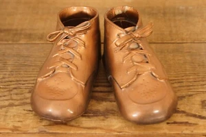 Vintage Mid Century Modern Bronzed Babyschuhe - Bild 1 von 1