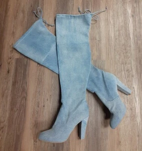 Zigi soho Brock Jean Over Knee High Heel Boots Sz 10 - Picture 1 of 3