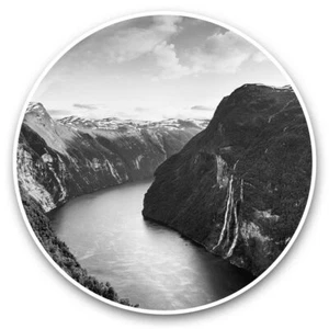 2 x Vinyl Stickers 25cm (bw) - Sunnylvsfj?orden Fjord Geiranger Norway #37426 - Photo 1/8