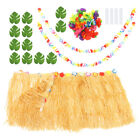 Hawaiian Luau Party Set with Straws, Skirt, Leis, Banner & Flowers