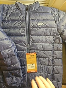 Eddie Bauer Girl's Lightweight Full-Zip Packable Jacket Youth XL NAVY DOWN!! - Picture 1 of 6