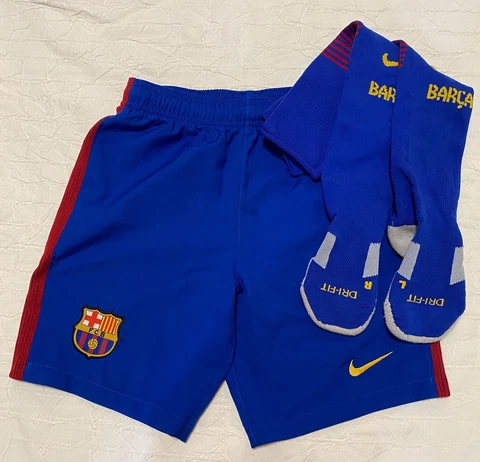 Nike FC Barcelona Shorts Boys Medium Socks Small Blue 2016/17 Cover
