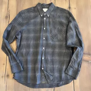 Billy Reid Hemd Herren grau Standard Knopfleiste Langarm 100% Baumwolle Größe XL - Bild 1 von 4