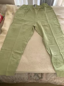 Stay real Women’s Light Green Linen Pants New In Package XL - Picture 1 of 4