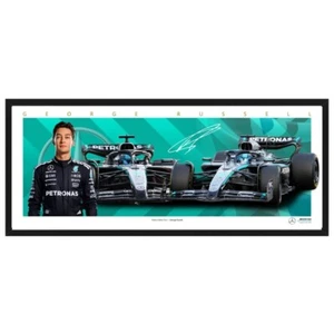 George Russell Mercedes Signed and Framed F1 Print Grand Prix - Picture 1 of 1