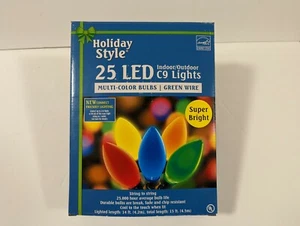 HOLIDAY STYLE MULTI COLOR 25 LED INDOOR OUTDOOR  TESTED  NIP  - Picture 1 of 2